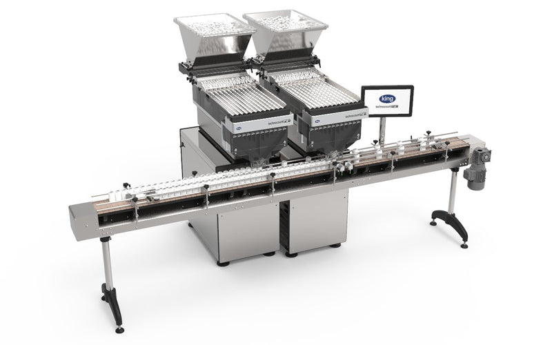 Twin Head Tablet Counting Machine King Technocount T12T